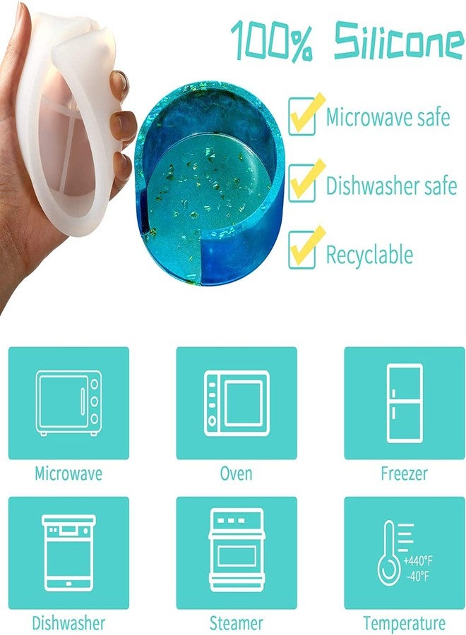 Jubilant Coaster Resin Molds, 12 Pieces Coaster Silicone Molds with Storage Box Mold for Epoxy Resin DIY Cups Mats - Image 5